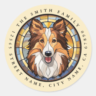 Shetland Sheepdog Round Stickers