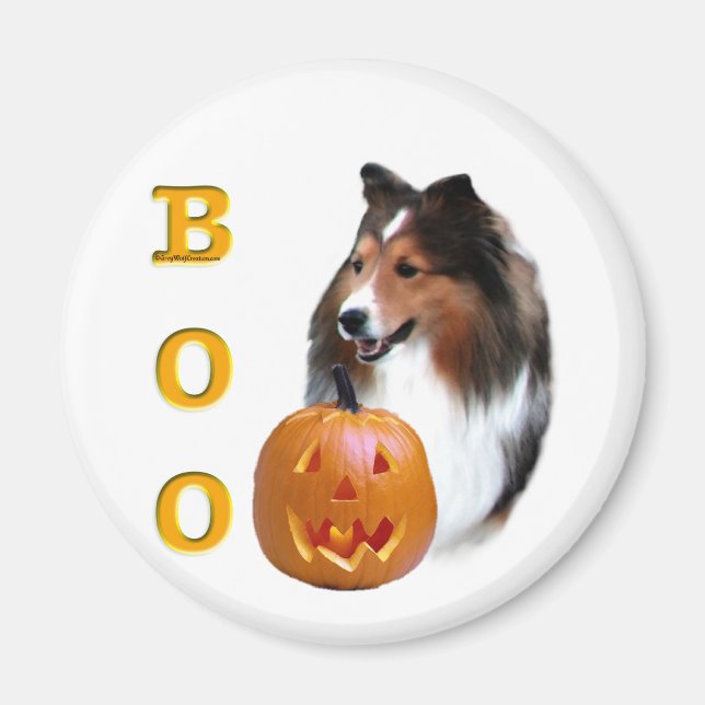 Shetland Sheepdog (sable) Boo Magnet (Front)