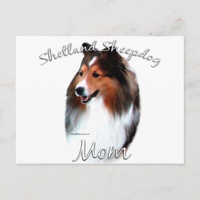 Shetland Sheepdog (sable) Mum 2 Postcard (Front)