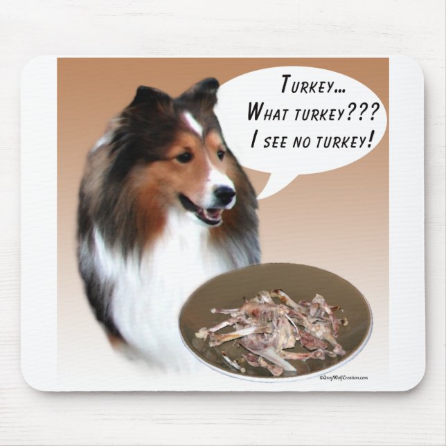 Shetland Sheepdog (sable) Turkey Mouse Pad (Front)