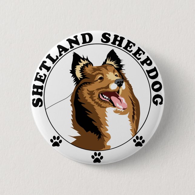 Shetland Sheepdog - Sheltie 6 Cm Round Badge (Front)