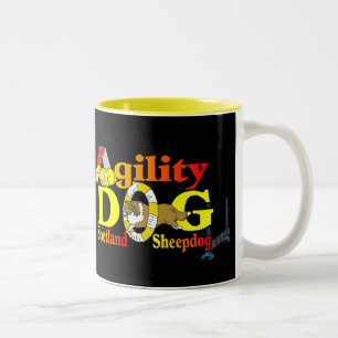Shetland Sheepdog Sheltie Agility Two-Tone Coffee Mug