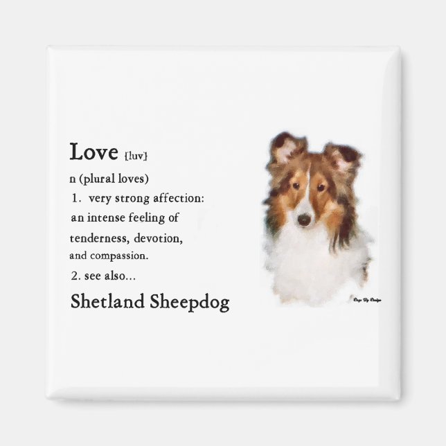 Shetland Sheepdog Sheltie Art Gifts Magnet (Front)