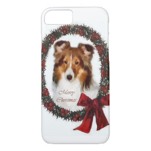 Shetland Sheepdog Sheltie Christmas iPhone 8/7 Case