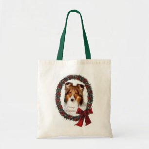 Shetland Sheepdog Sheltie Christmas Gifts Tote Bag