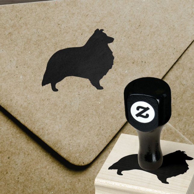 Shetland Sheepdog Sheltie Dog Breed Silhouette Rubber Stamp (Creator Uploaded)