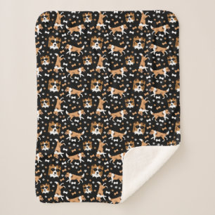 Shetland Sheepdog Sheltie Dog Pattern Sherpa Blank Sherpa Blanket
