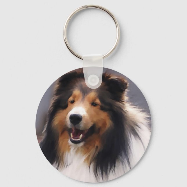 Shetland Sheepdog Sheltie Gifts Key Ring (Front)
