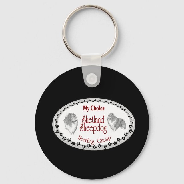 Shetland Sheepdog Sheltie Gifts Key Ring (Front)