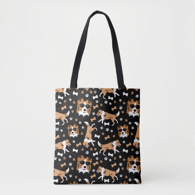 Shetland Sheepdog Sheltie Mini Collie  Tote Bag (Front)