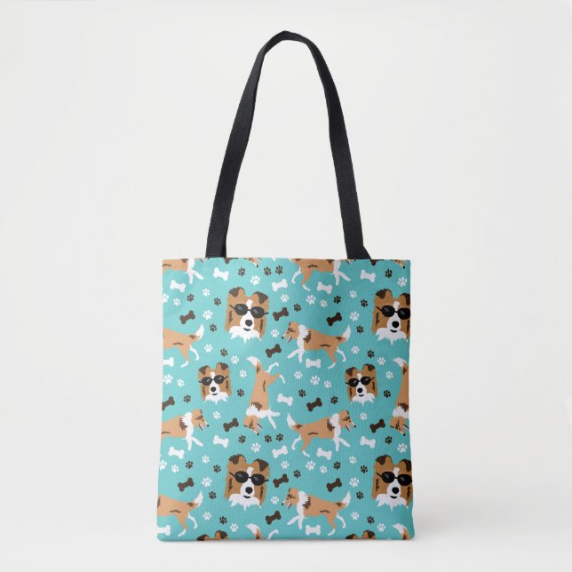Shetland Sheepdog Sheltie Mini Collie  Tote Bag (Front)