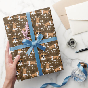 Shetland Sheepdog Shelties Brown Wrapping Paper