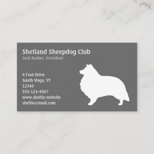 Shetland Sheepdog Silhouette Business Card