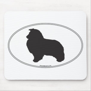 Shetland Sheepdog Silhouette Mouse Pad