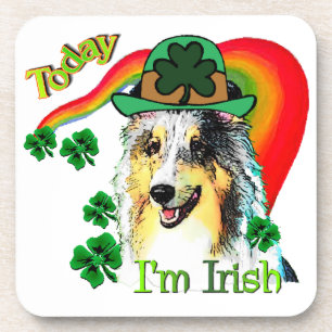 Shetland Sheepdog St Patricks Coaster