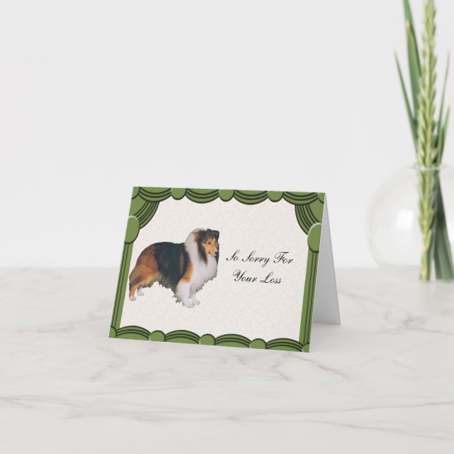 Shetland Sheepdog, Sympathy Card (Front)