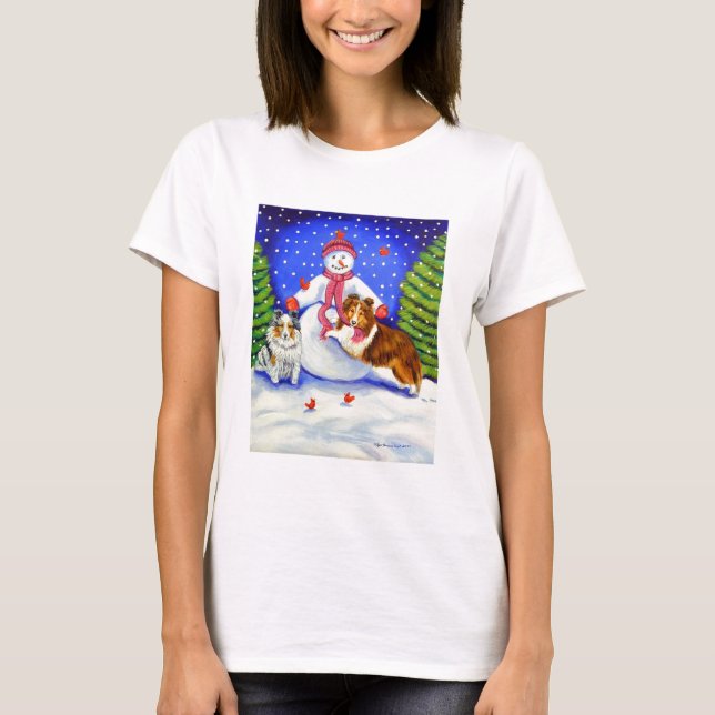 Shetland Sheepdog T Shirt (Front)