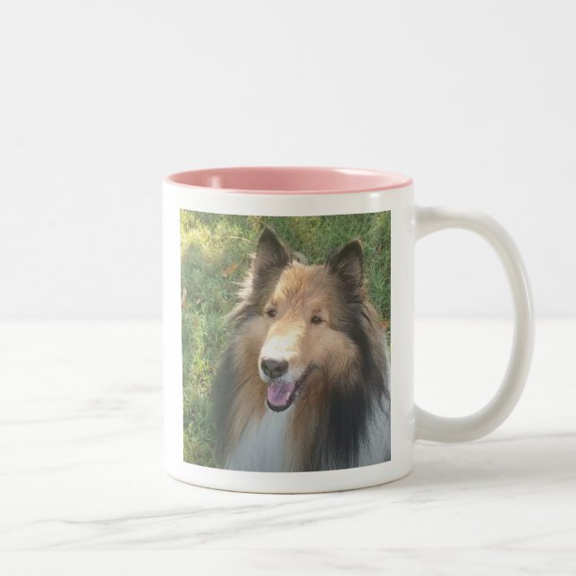 Shetland Sheepdog Two-Tone COFFEE MUG (Right)