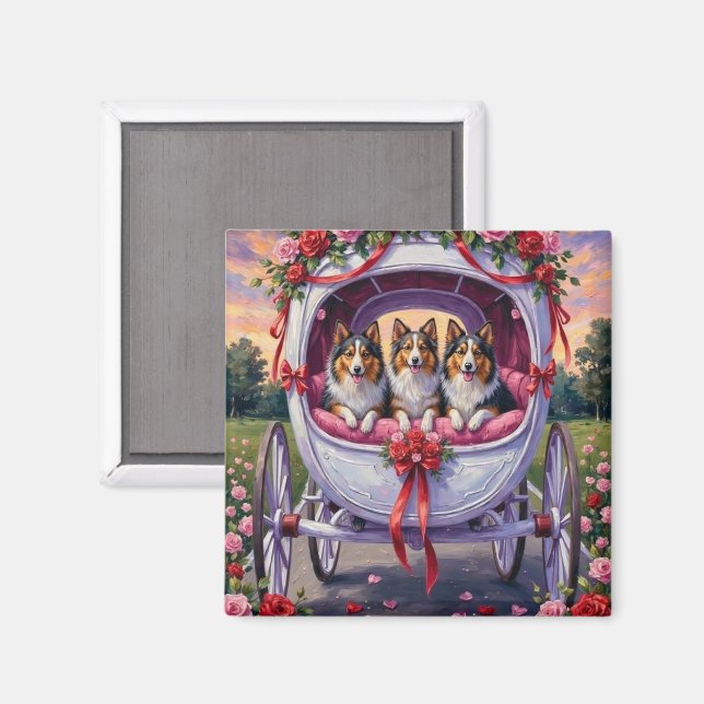 Shetland Sheepdog Valentine's Day  Magnet (Front/Back)