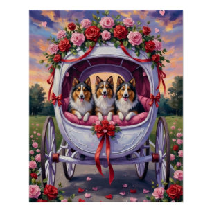 Shetland Sheepdog Valentine's Day  Poster
