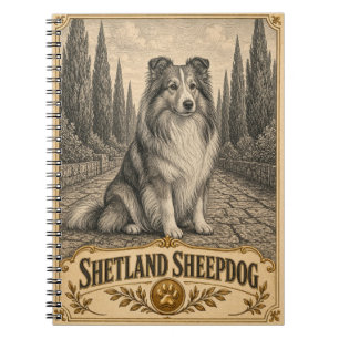 Shetland Sheepdog, Vintage Heritage Dog Notebook
