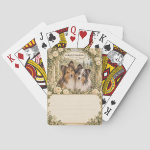 Shetland Sheepdog Wedding Guest Book Signing Deck Playing Cards