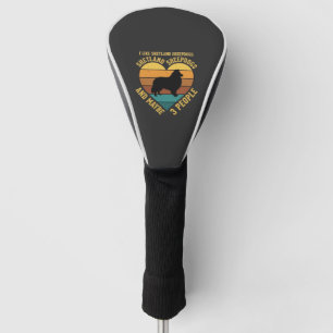 Shetland Sheepdogs Retro Heart Dog Lover Golf Head Cover