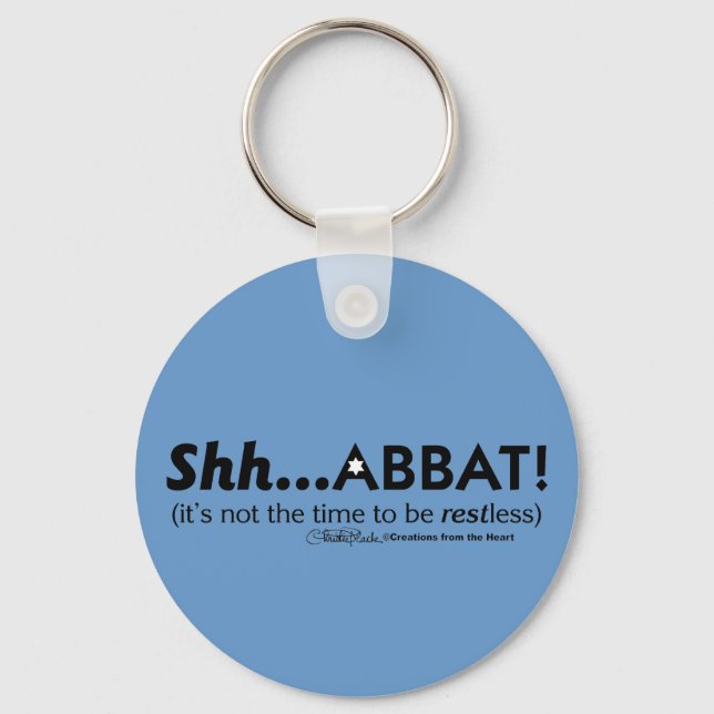Shh...abbat! Key Ring (Front)