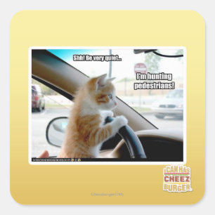 Shh! Be very quiet Square Sticker