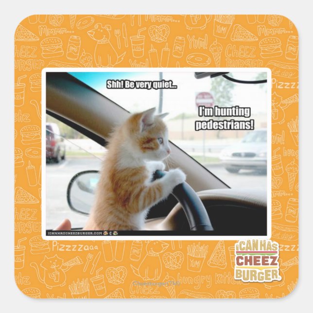 Shh! Be very quiet Square Sticker (Front)