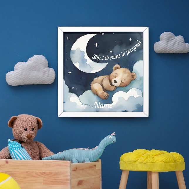 Shh... Dreams in Progress Sleeping Bear  Poster (Creator Uploaded)
