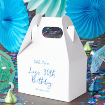 shh its a 30th birthday name date blue simple mini