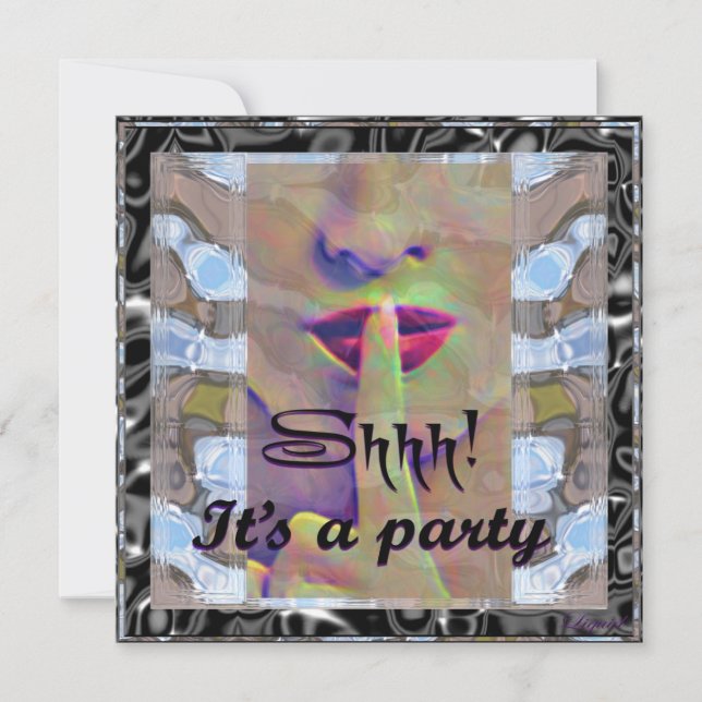 Shh! It's a party invite (Front)