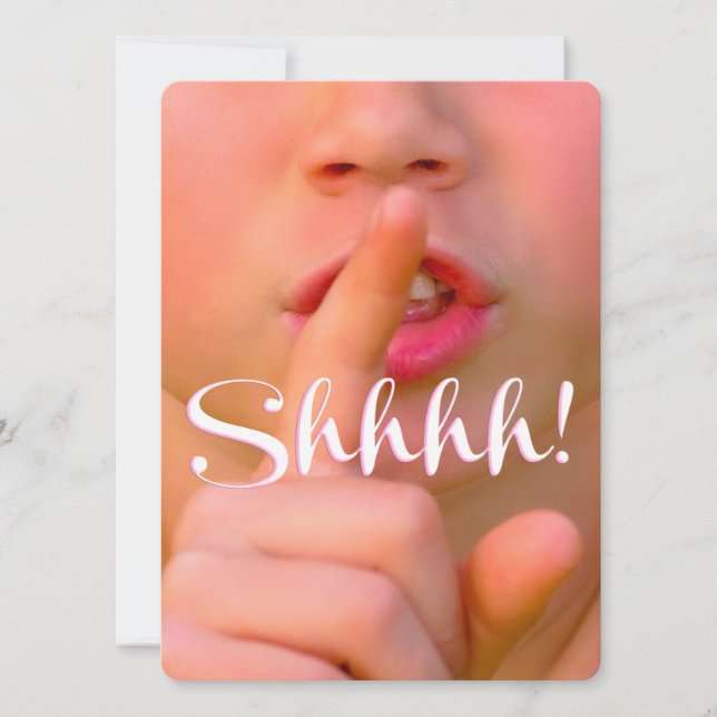 Shh! It's a Special Elegant Surprise party Invitation (Front)