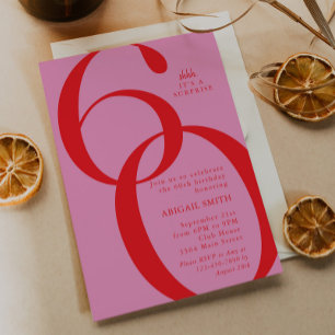 Shh It's a Surprise 60th Birthday Party Invitation