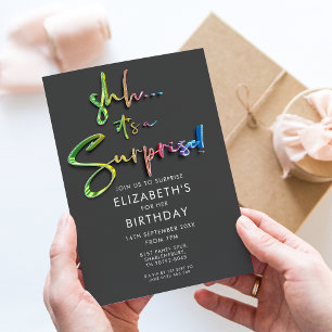 Shh...it's a Surprise Birthday Invitation