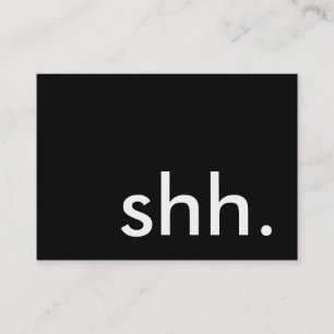 shh. it's a surprise party! business card