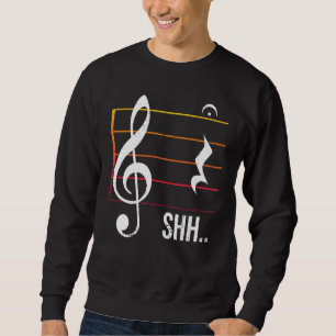 Shh Quarter Rest Fermata Music Musician Sweatshirt