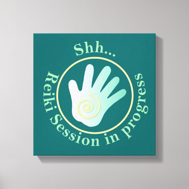 Shh  Reiki Session in Progress Canvas Print (Front)