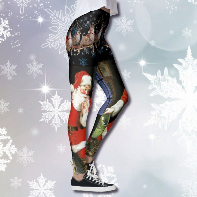 Shh Santa Claus Is Coming To Town Leggings (Creator Uploaded)