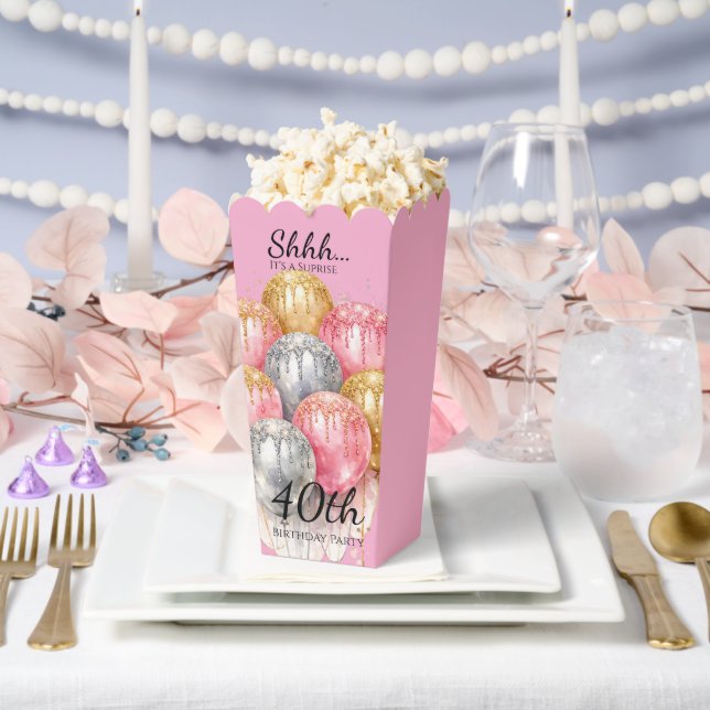 Shh Surprise Birthday Party Favor Favour Box (Wedding)