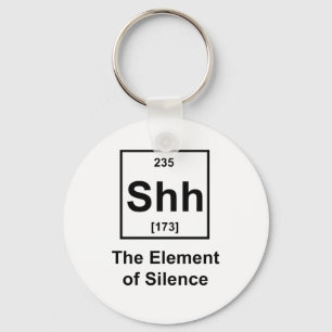 Shh, The Element of Silence Key Ring