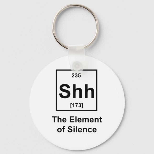 Shh, The Element of Silence Key Ring (Front)