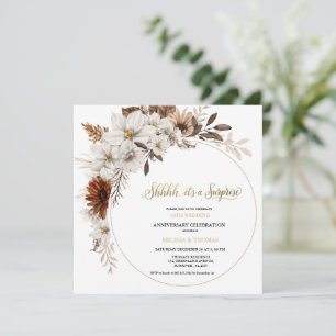 Shhh fall It's a surprise 50th Wedding Anniversary Invitation