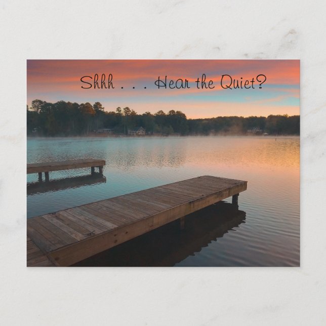 Shhh Hear the Quiet  Lake Card (Front)