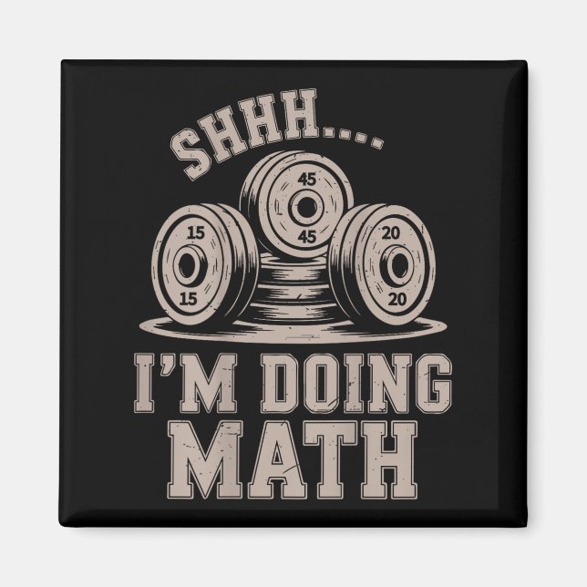 Shhh Im Doing Math Funny Christian Gym Workout Jes Magnet (Front)