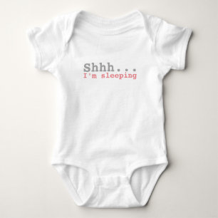 Shhh I'm sleeping Funny Baby Bodysuit