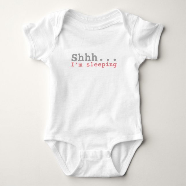 Shhh I'm sleeping | Funny Baby Bodysuit (Front)