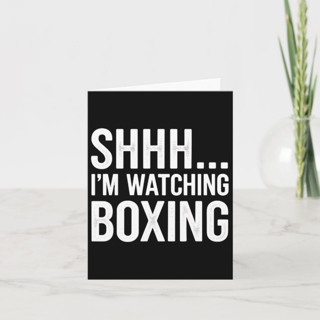 Shhh…. I'm Watching Boxing Gear For Boxing Fan Box Card (Front)
