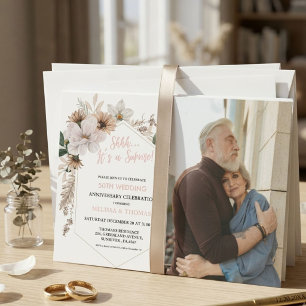 Shhh It's a surprise 50th Wedding Anniversary Invitation